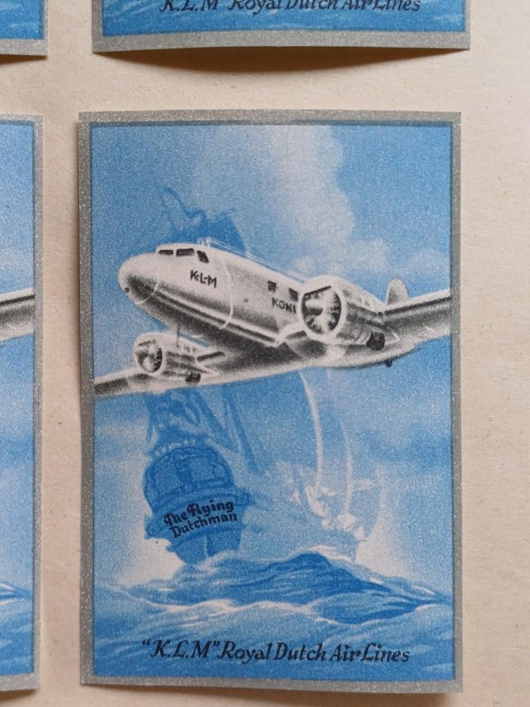 4 Ongebruikte Dertiger Jaren KLM Flying Dutchman Labels € 10, Ophalen, Zo goed als nieuw, Overige typen
