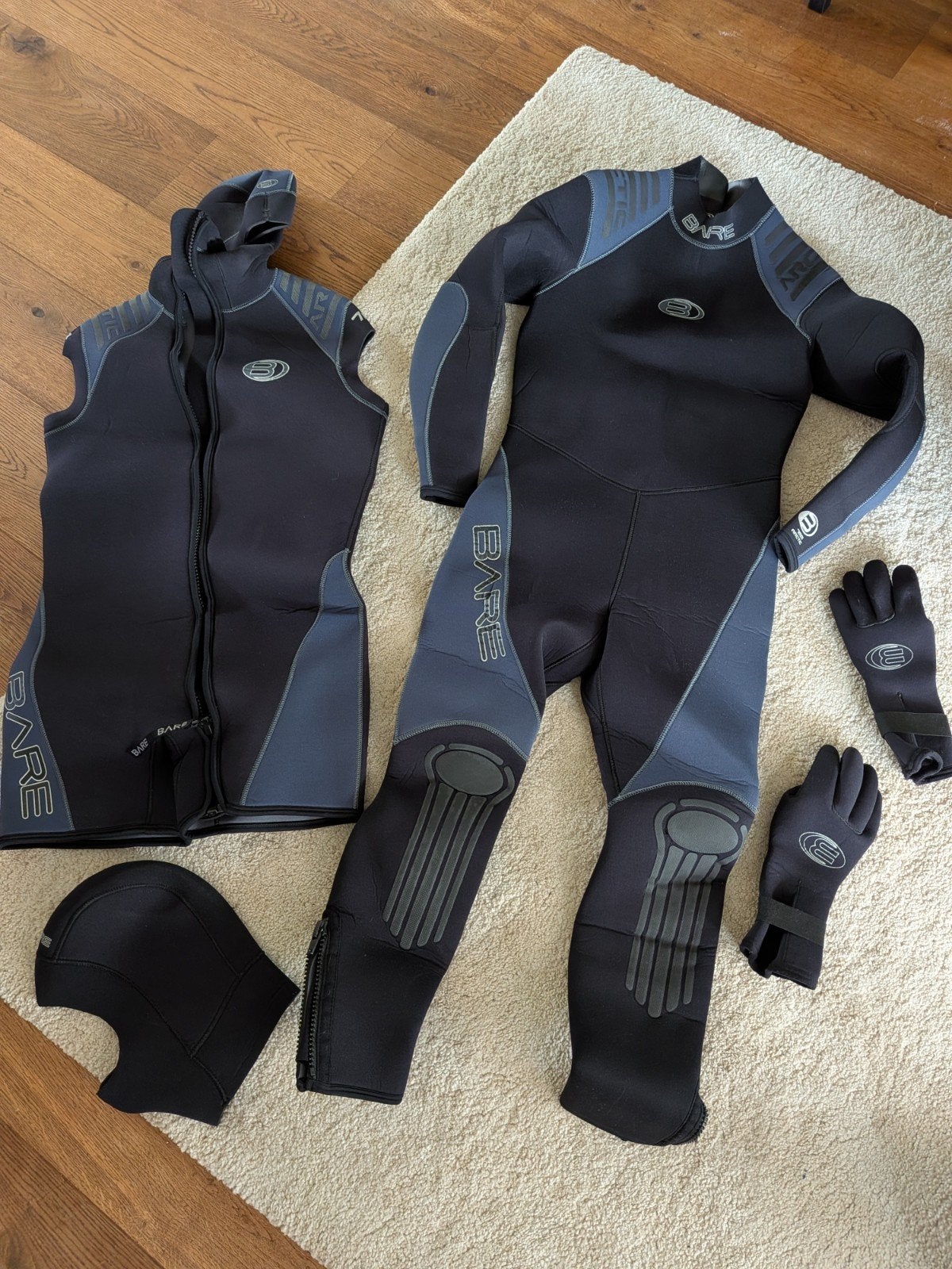 Bare Arctic Dubbel 7mm Duikpak, Watersport en Boten, Duiken, Ophalen, Duikpak