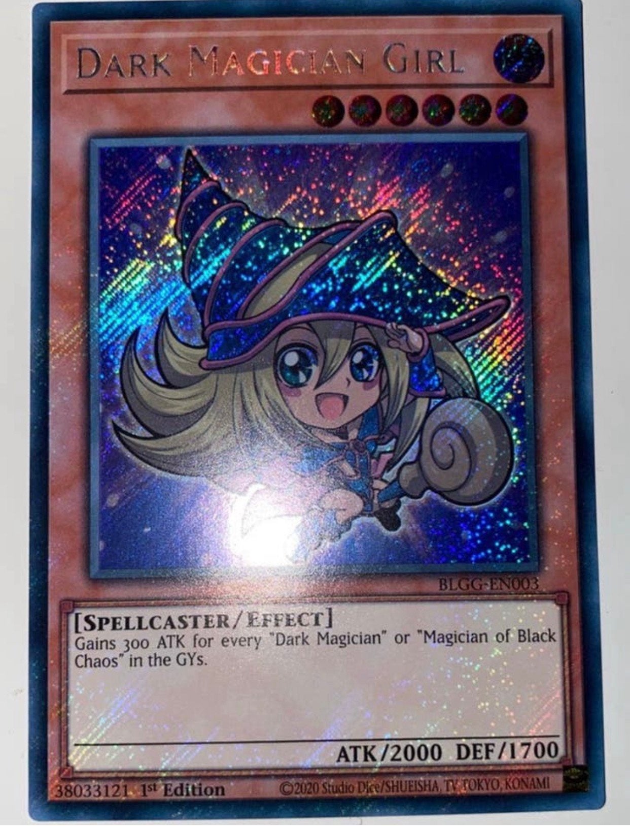 Yu-Gi-Oh! Toon Style Dark Magician Girl BLGG 1st Mint 🩸, Hobby en Vrije tijd, Verzamelkaartspellen | Yu-gi-Oh!, Ophalen of Verzenden