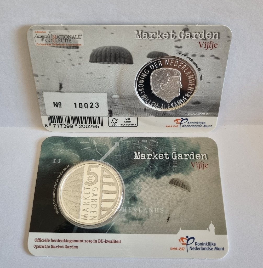 5 Euro coincard 2019 - Market Garden BU, Ophalen of Verzenden, Koningin Beatrix, Euro's