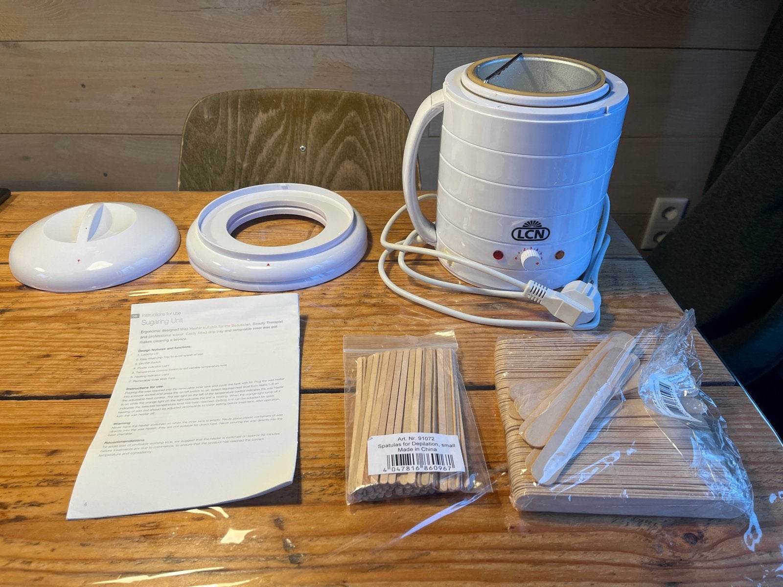 LCN Wax Heater / Sugaring Unit met spatels, Ophalen of Verzenden, Zo goed als nieuw, Overige typen