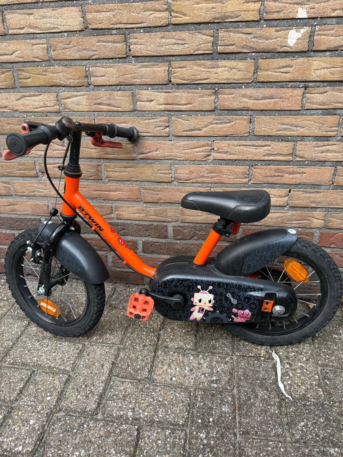 Kinderfiets 14 inch - B'Twin Robot 500, Ophalen, Gebruikt, Minder dan 16 inch