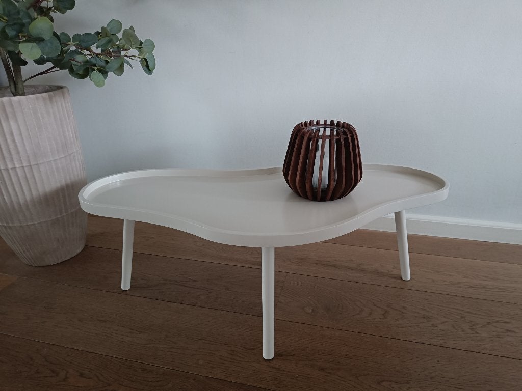 Nieuw en ongebruikte organische bijzet tafel wit, Ophalen, Nieuw, Scandinavisch, 75 cm of meer