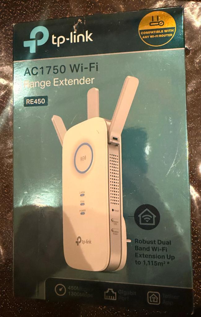 TP-Link AC1750 Wi-Fi Range Extender RE450, Computers en Software, Routers en Modems, Ophalen of Verzenden, Zo goed als nieuw, Router