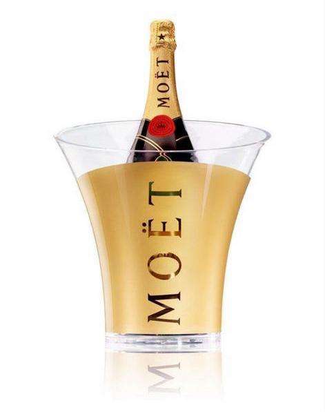 Moët & Chandon flessenkoeler, Flessenkoeler, Gebruikt, Goud, Kunststof