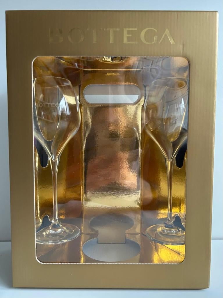 Bottega Mooie wijn/champagne glazen - Leuke cadeautip Nieuw, Verzamelen, Glas en Borrelglaasjes, Zo goed als nieuw, Overige typen