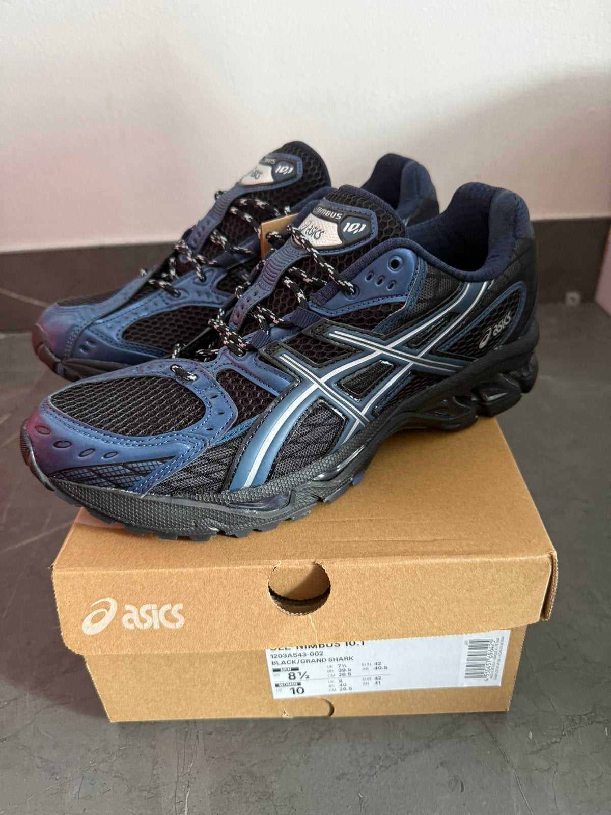 ASICS Gel- Nimbus 10.1 black/ grand shark EUR 42, Sport en Fitness, Hardloopschoenen, Nieuw, Ophalen of Verzenden, Hardlopen