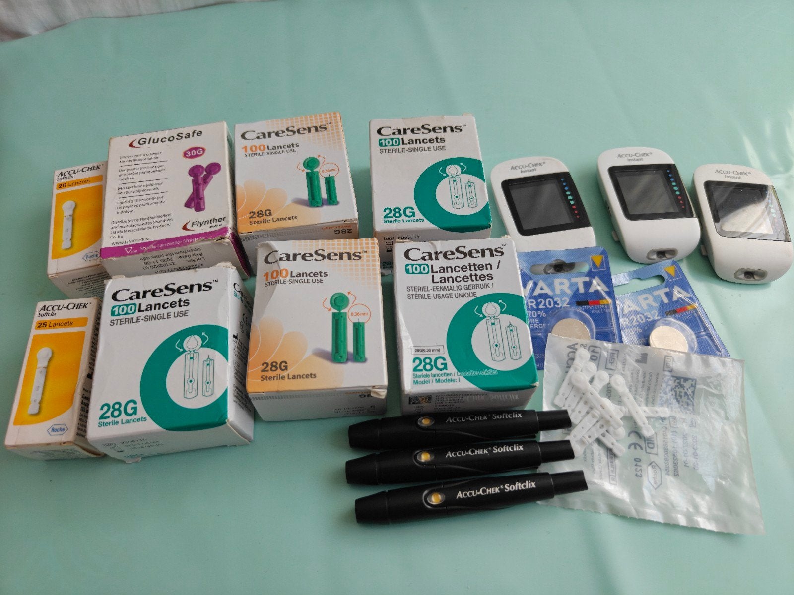 Diabetes testkit: meters, lancetten, prikpennen, batterijen, Ophalen of Verzenden, Gebruikt, Overige typen