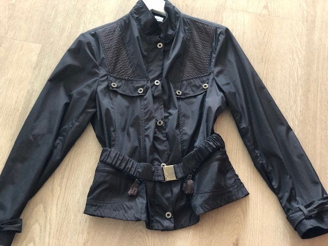 Les Copain bruin jasje 40/42 parachute stof, Bruin, Verzenden, Maat 42/44 (L), Zo goed als nieuw