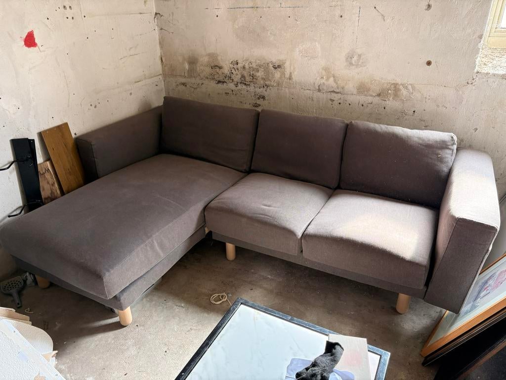 IKEA NORSBORG hoekbank met chaise longue, Ophalen, Zo goed als nieuw