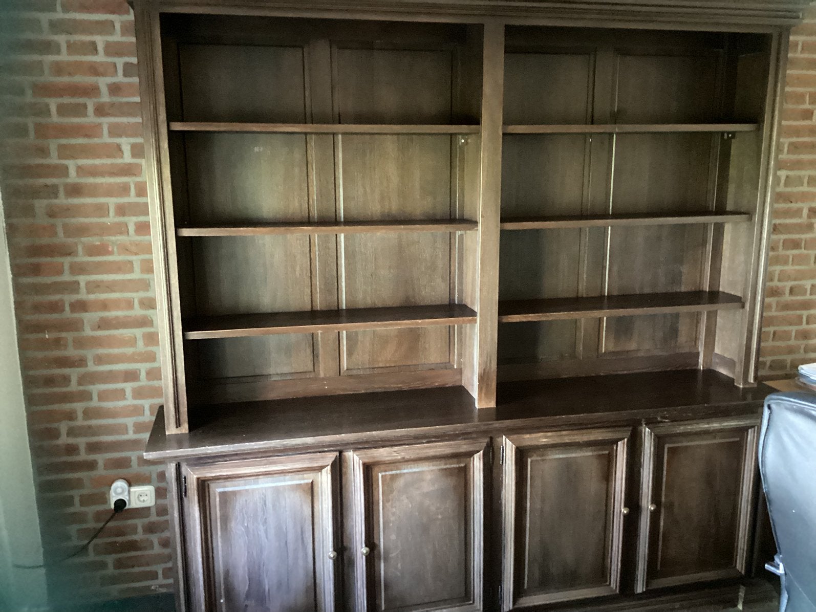 Eiken kast en eiken buro, Huis en Inrichting, Kasten | Buffetkasten, Ophalen, Gebruikt, 25 tot 50 cm, Minder dan 100 cm
