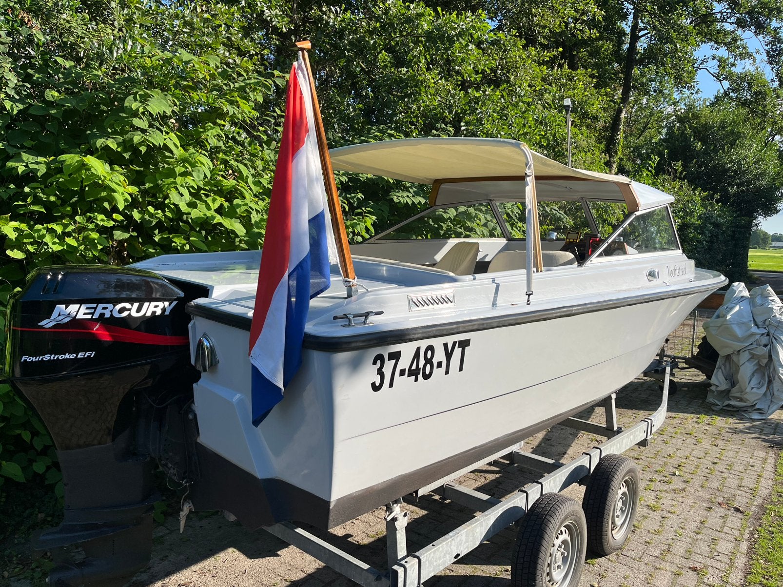 Fjord 21 Weekender toerboot met Mercury 40 pk EFI bj 2003., Watersport en Boten, Benzine, Gebruikt, Buitenboordmotor, Polyester