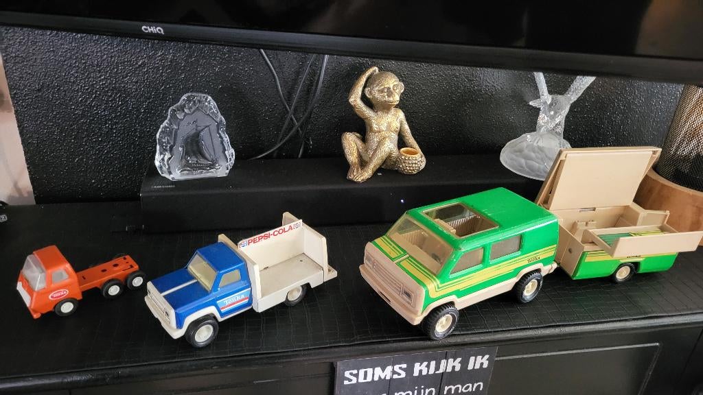 Vintage Tonka Set: Camper + Pepsi Truck + Cabover, Ophalen of Verzenden, Gebruikt