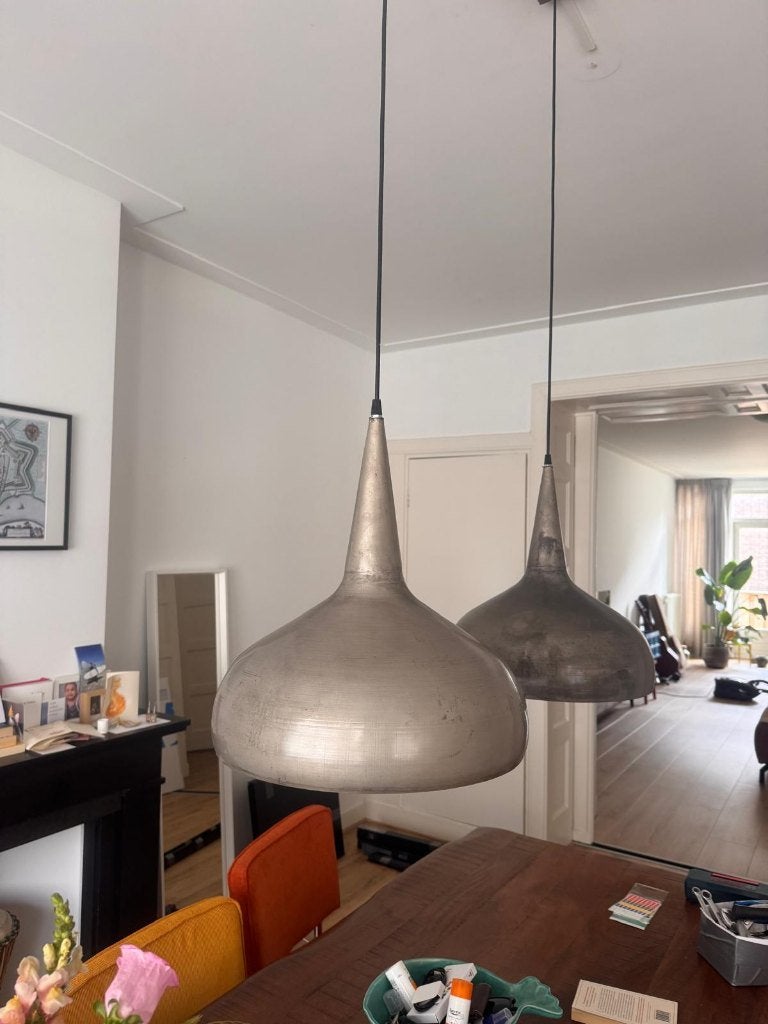 Hanglamp Linn 2-lichts NADUVI, Huis en Inrichting, Lampen | Hanglampen, Ophalen, 50 tot 75 cm, Zo goed als nieuw, Metaal