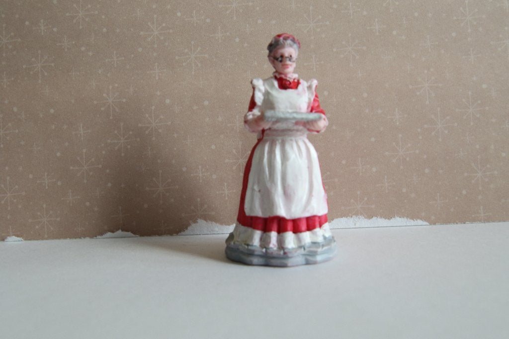 Mrs Claus met koekjes Lemax kerstdorp, Ophalen of Verzenden, Gebruikt