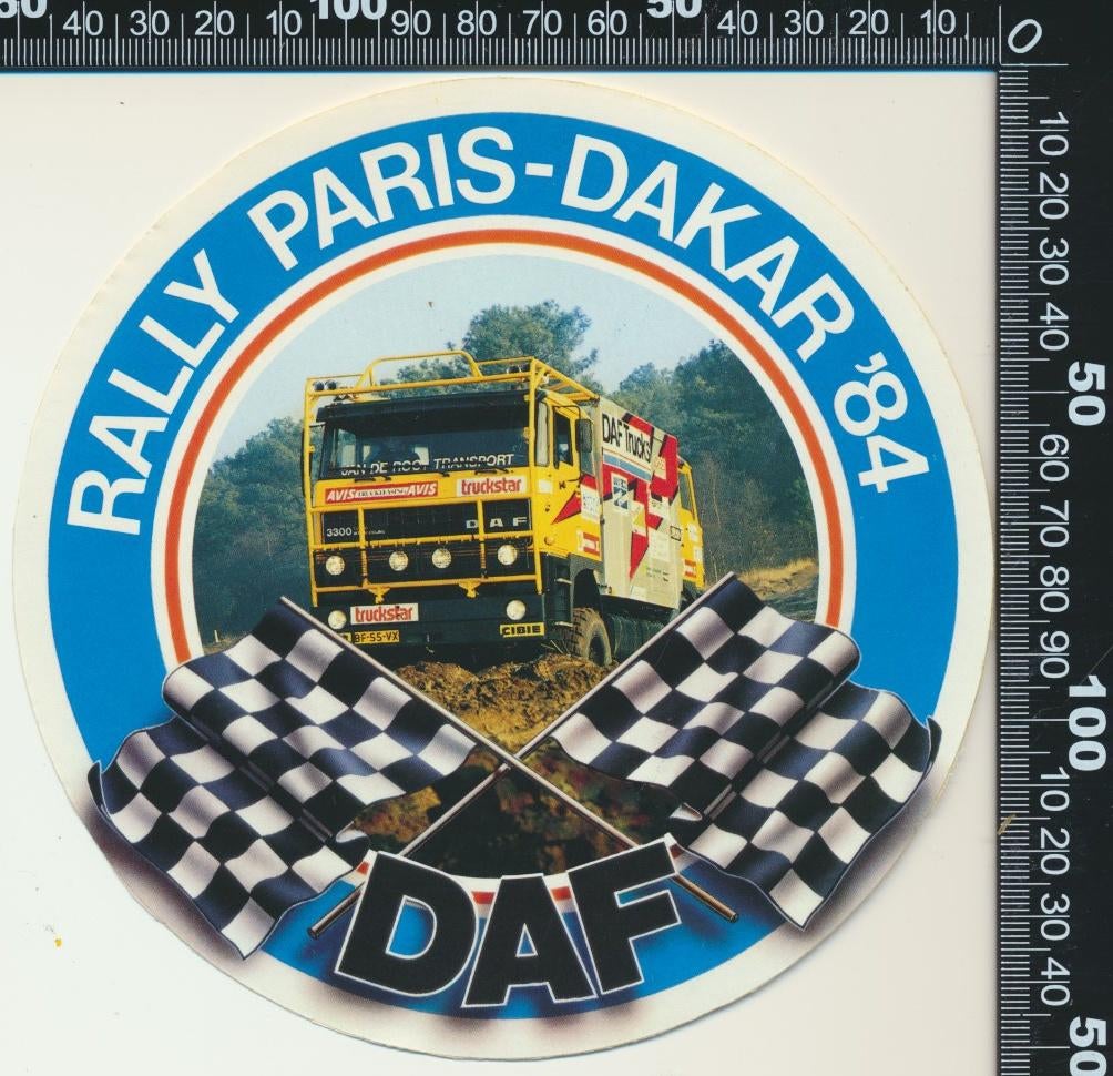 Sticker: Daf - Rally Paris Dakar 1984, Ophalen of Verzenden, Zo goed als nieuw, Bedrijf of Vereniging