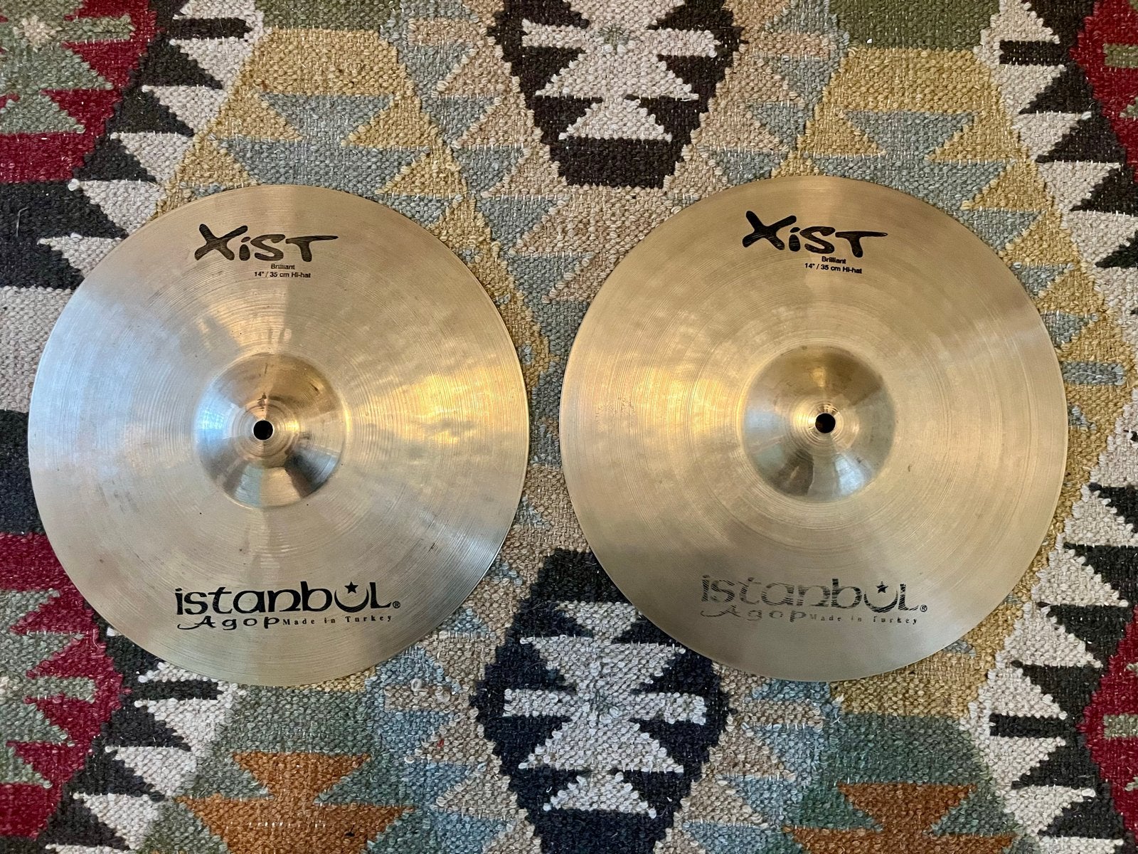 Istanbul Agop Xist Brilliant Hi-Hats 14 inch, Ophalen of Verzenden, Gebruikt, Overige merken