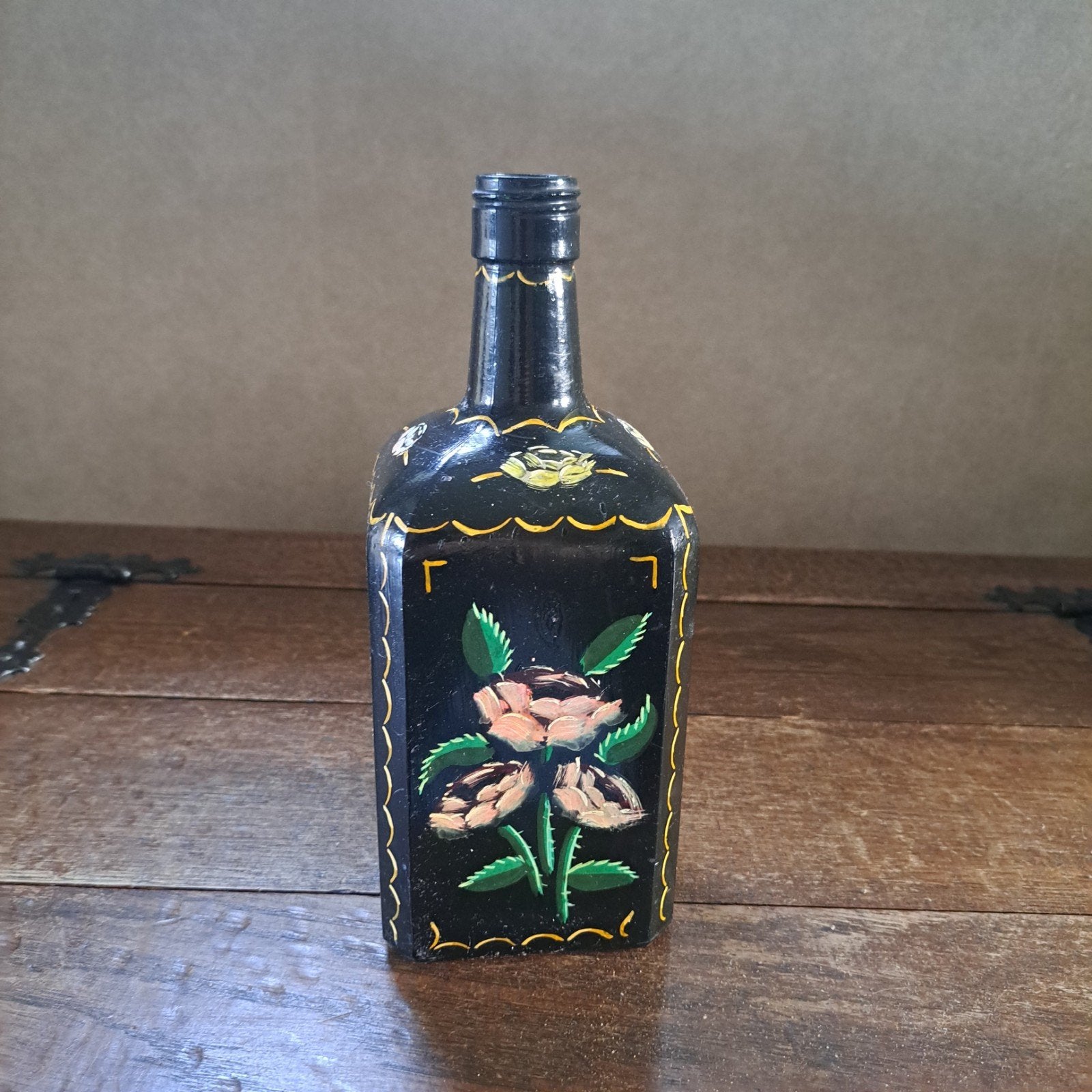 glazen beschilderde fles, Ophalen of Verzenden