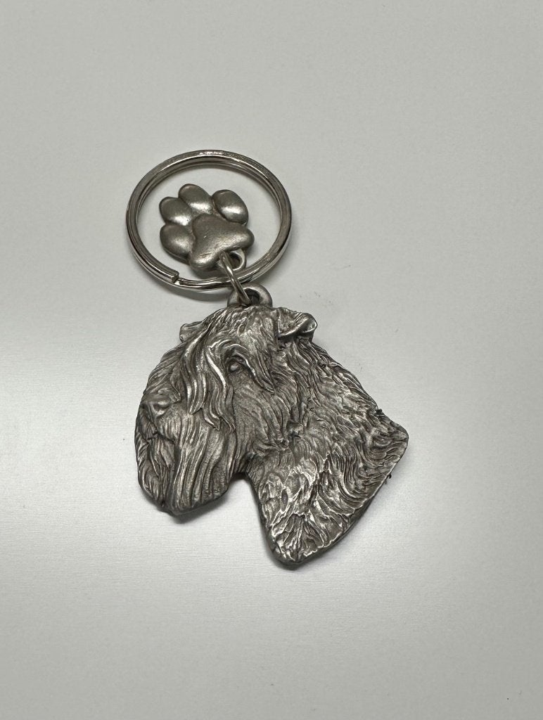 Sleutelhanger Soft Coated Wheaten Terrier - tin, Nieuw, Ophalen of Verzenden, Nvt, Nvt