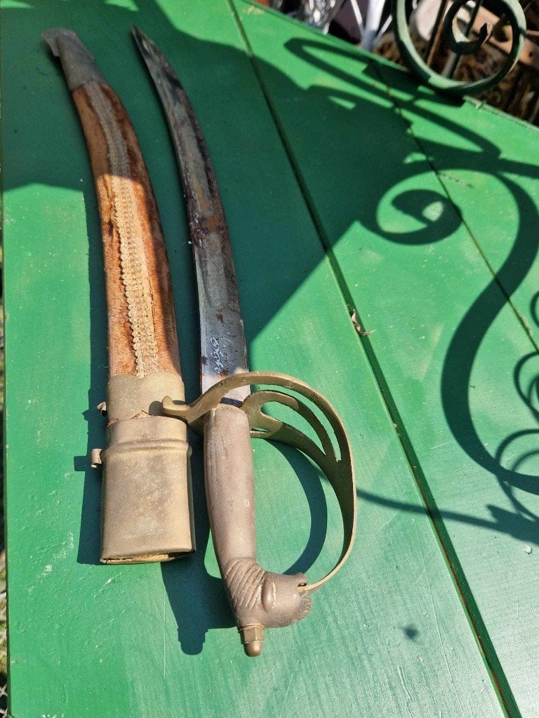 Sierlijk zwaard (kripan) uit Punjab (india) brocante, Ophalen of Verzenden, Gebruikt