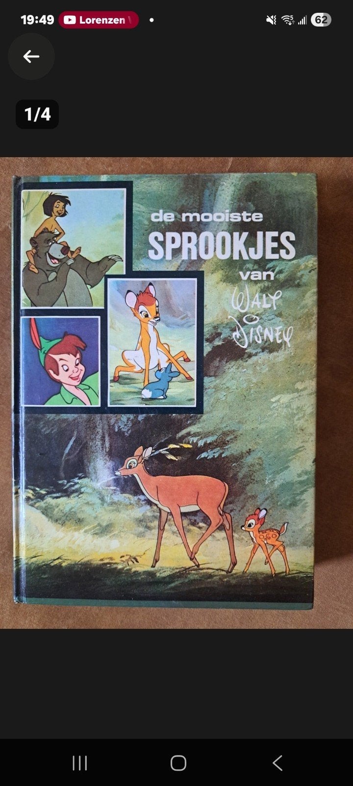 De Mooiste Sprookjes van Walt Disney - Vintage Boek, Boeken, Ophalen of Verzenden, Gelezen, Walt Disney