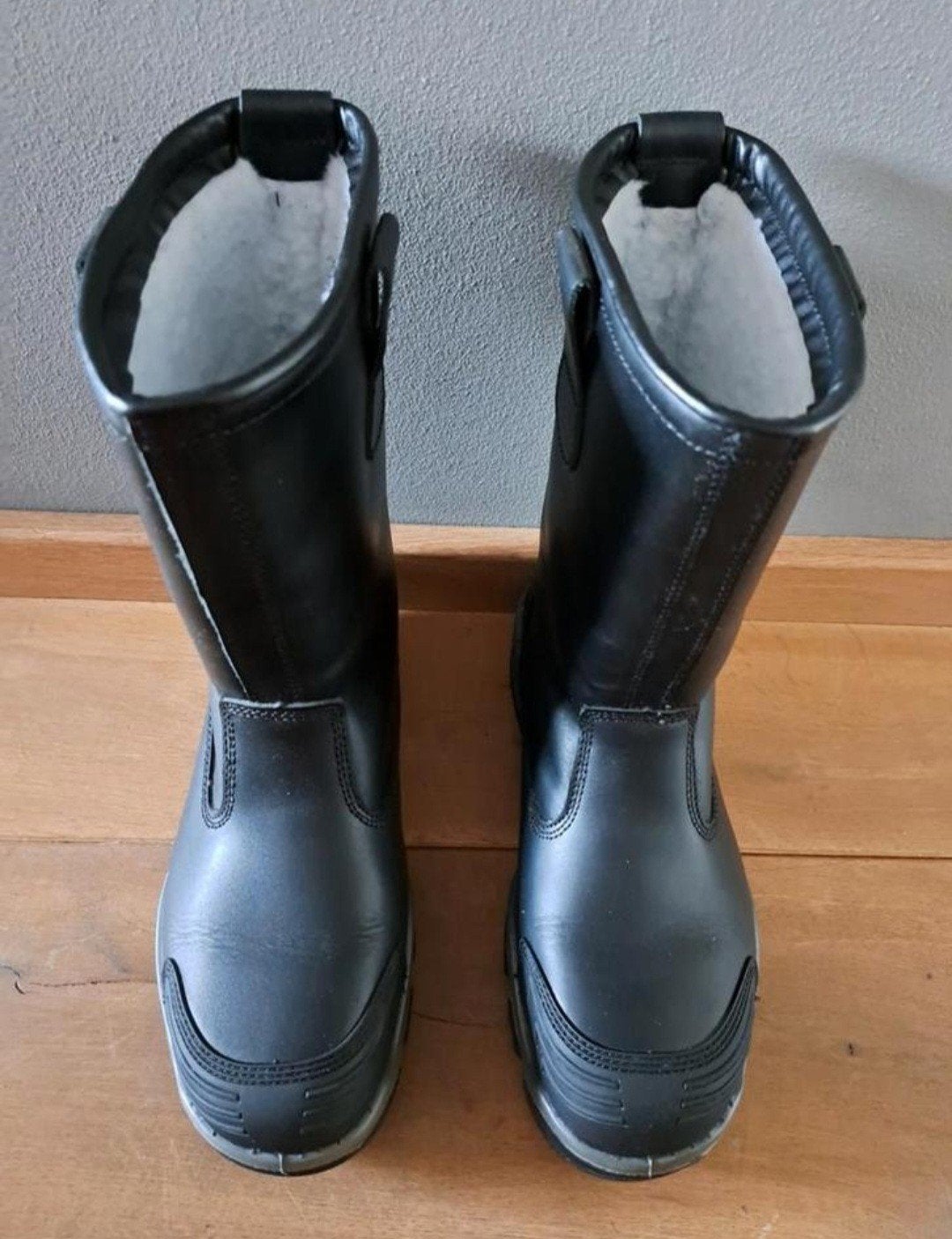 GEVOERDE  WERKLAARZEN MET BONT EN KRUIPNEUS LAARS MAAT 45, Bata, Zwart, Nieuw, Ophalen of Verzenden