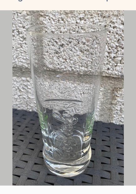 Klein Grolsch bierglas met verzwaarde bodem. Hoogte 14 cm., Ophalen of Verzenden, Zo goed als nieuw, Glas of Glazen, Grolsch