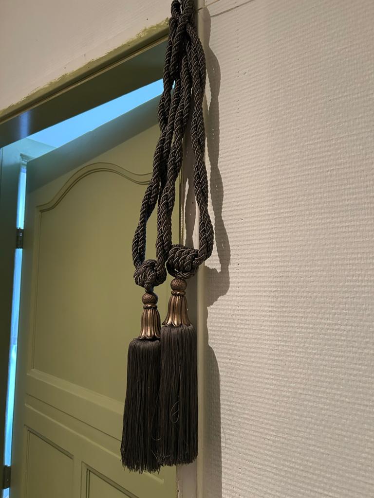 Decoratieve Gordijnkwasten - Grijs/Brons, Minder dan 50 cm, Gebruikt, Ophalen of Verzenden, Minder dan 100 cm