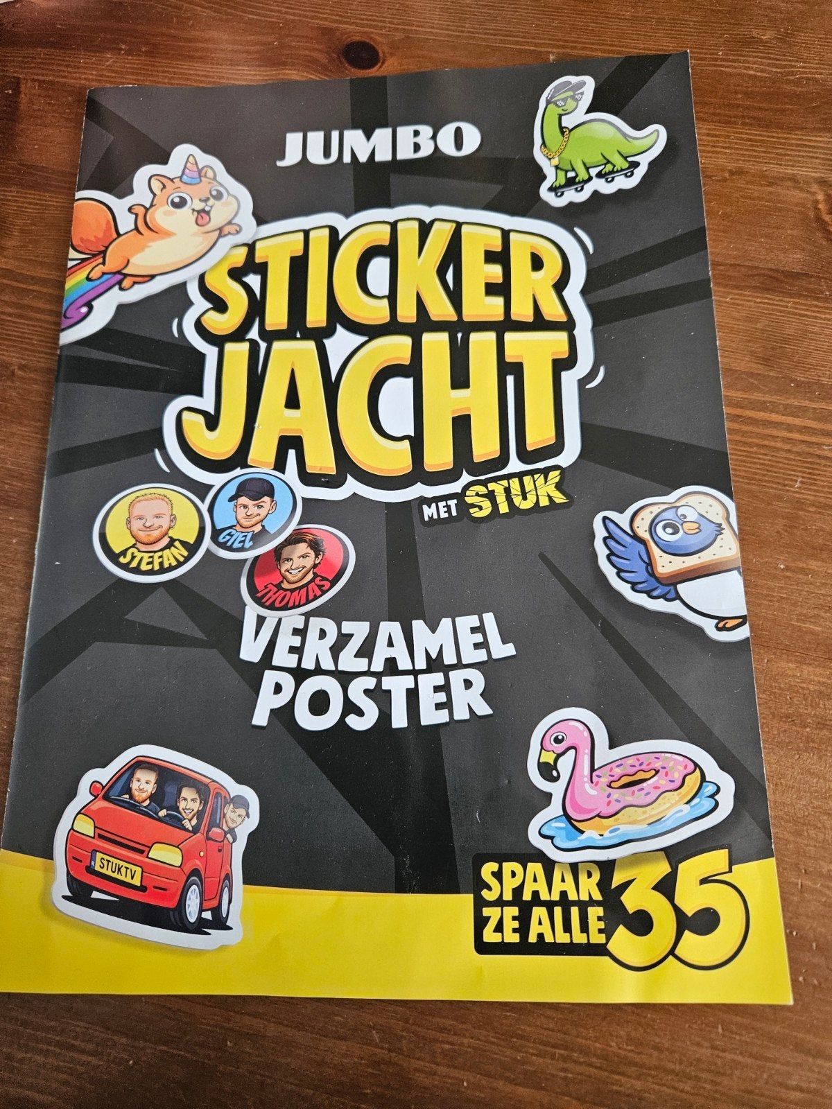 Jumbo Stickerjacht Verzamelposter met dubbele stickers, Verzamelen, Ophalen of Verzenden, Gebruikt, Winkel of Supermarkt