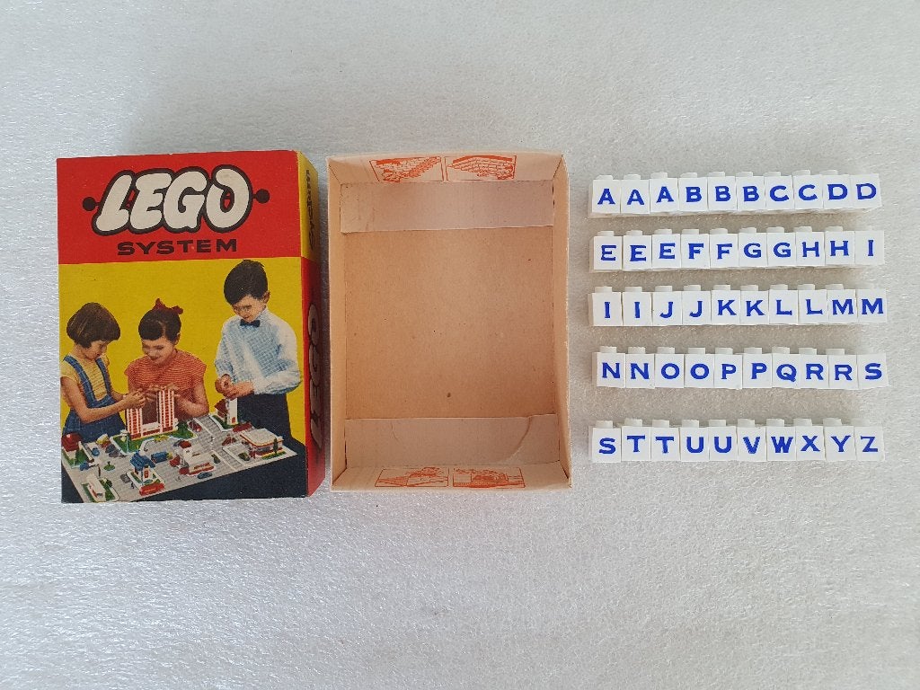 Lego System 234: Alfabet / Letters (in doos), Gebruikt, Lego, Ophalen of Verzenden, Compleet