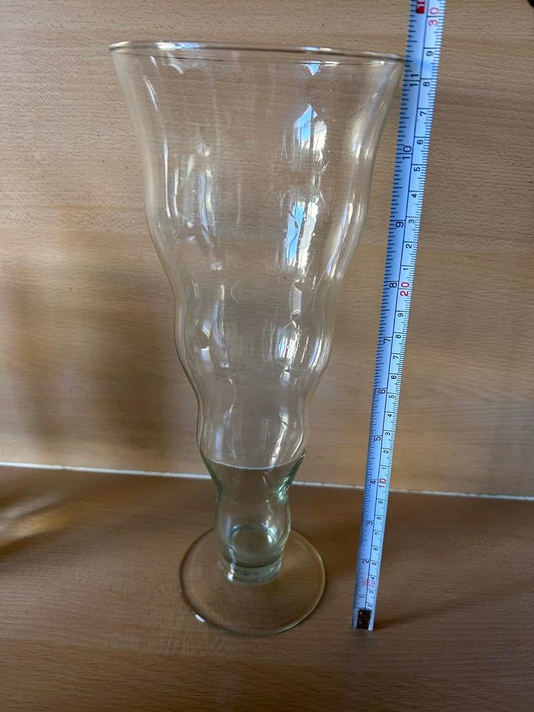 Vintage Glazen Vaas - Elegant en Tijdloos Design, Antiek en Kunst, Antiek | Vazen, Ophalen of Verzenden