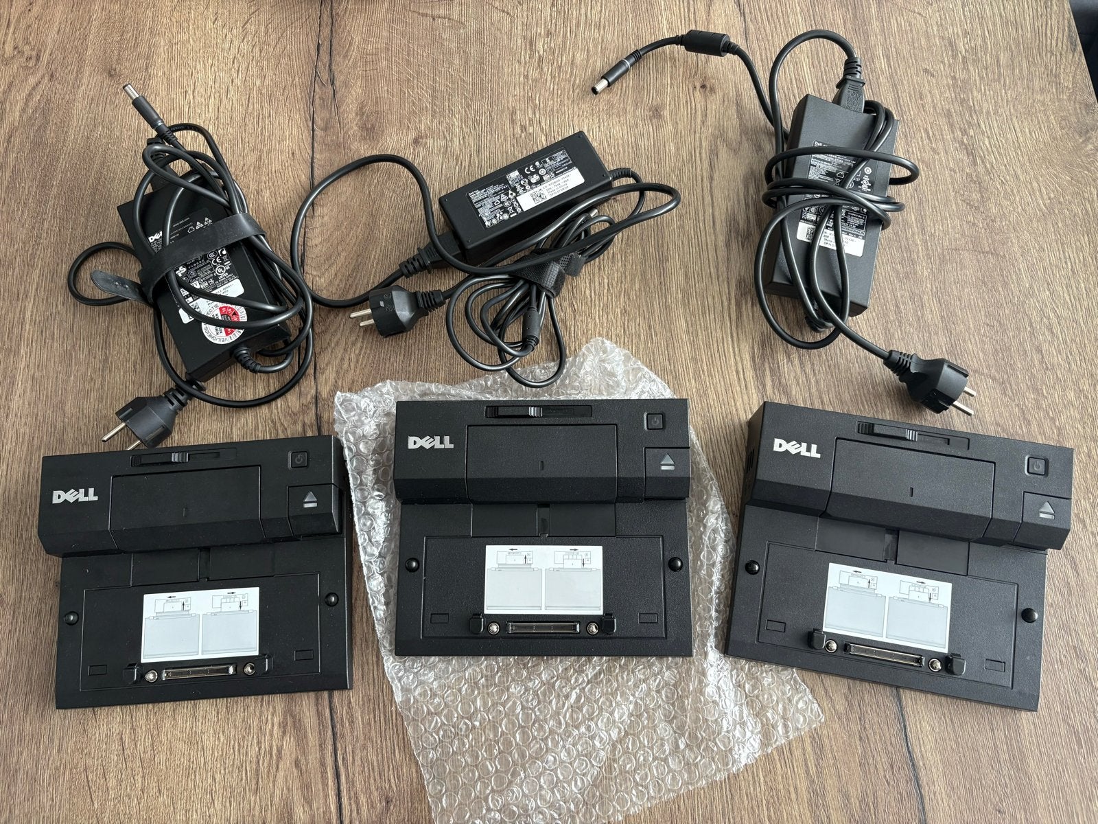 3x Dell E-Port II PR03X Docking Station Originele Dell 130W, Ophalen of Verzenden, Zo goed als nieuw, Docking station, Laptop