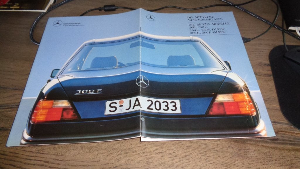 Folder MERCEDES 200 - 300 E - MATIC  6-1987, Verzenden, Nieuw, Overige merken