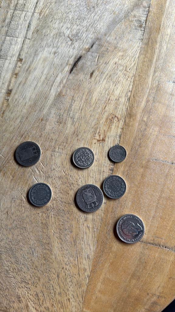 Diverse zilvereh muntjes, Ophalen of Verzenden, Koningin Wilhelmina, 25 cent