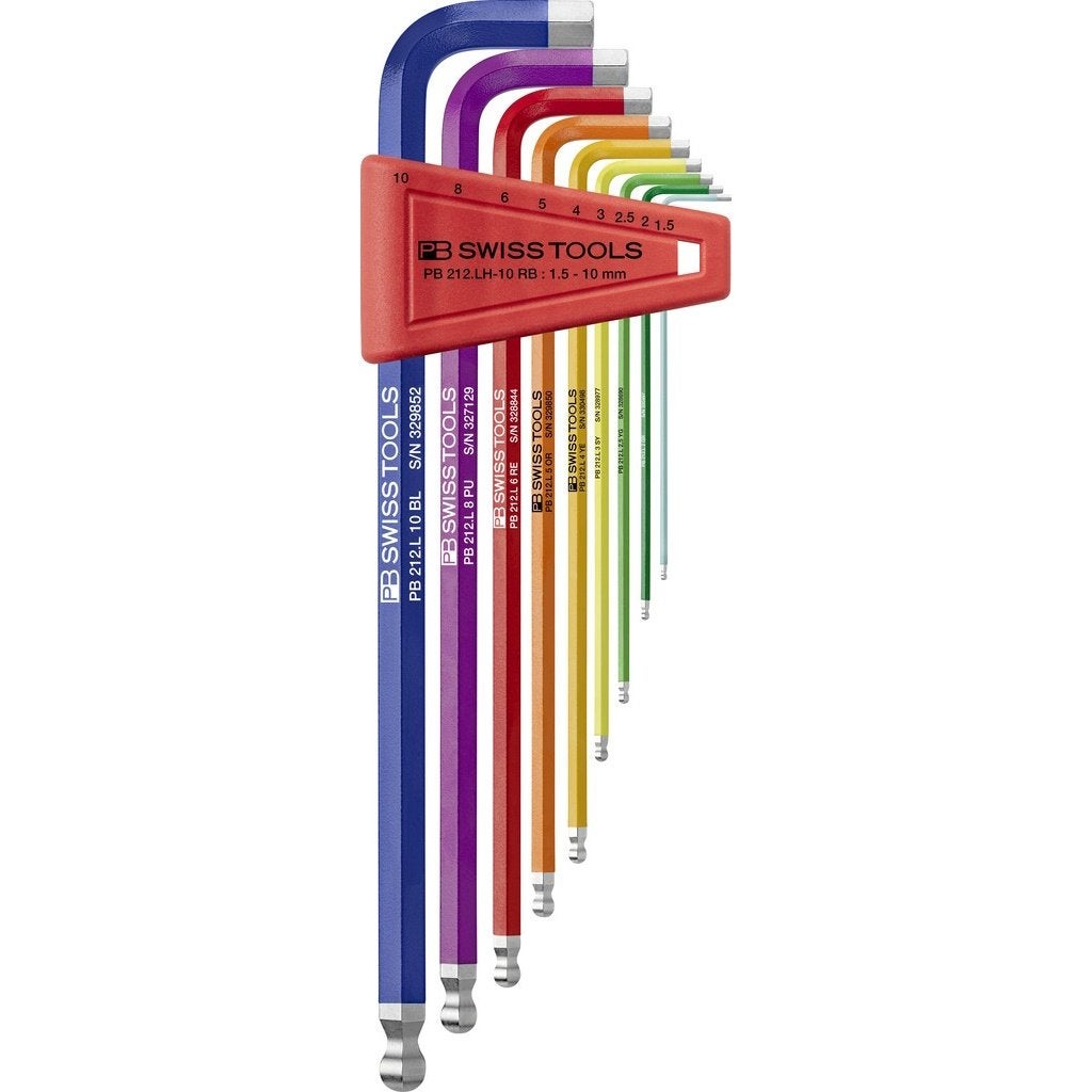 PB Swiss Tools 212.LH-10 RB, rainbow inbussleutelset, lang, Ophalen of Verzenden, Nieuw
