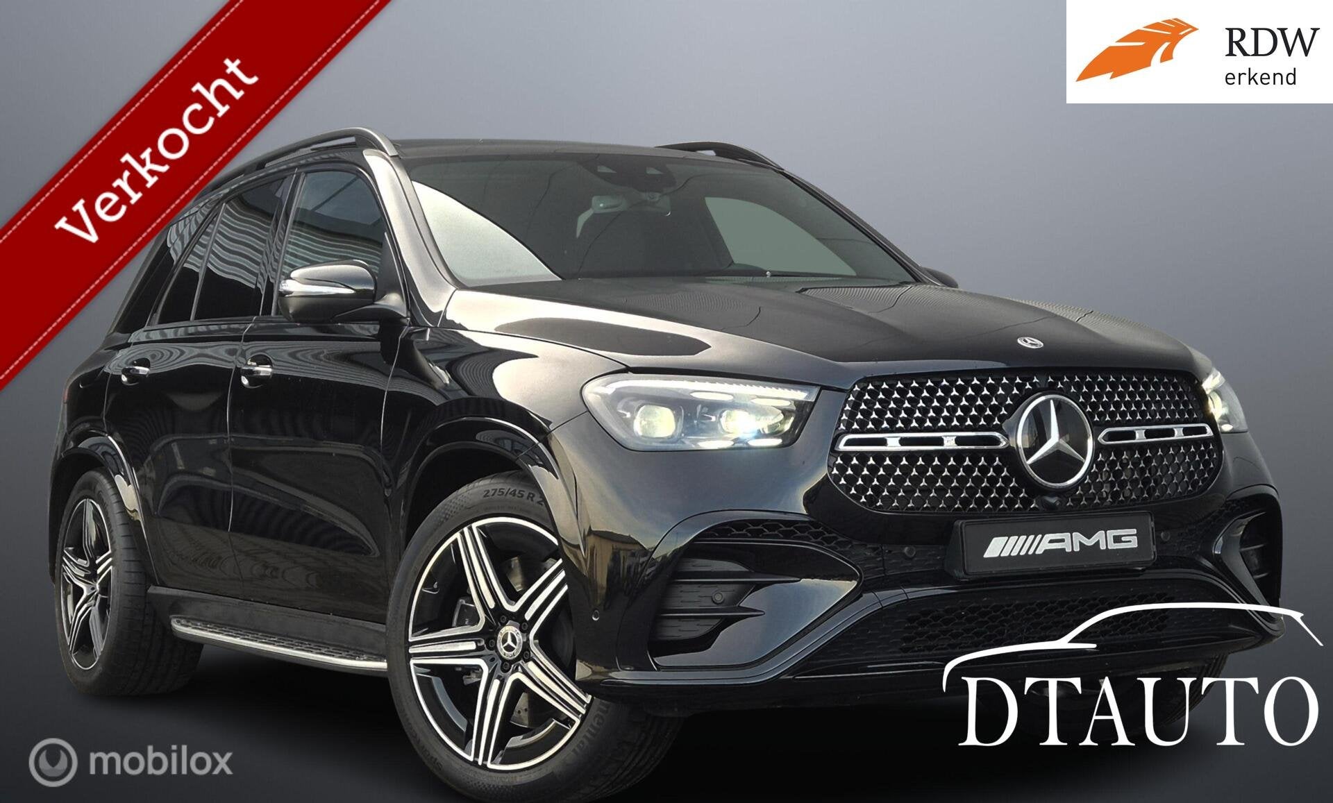 Mercedes GLE 450d 2xAMG Lucht Pano Burm Distr Grijs Kenteken, Auto's, Automaat, Dealer onderhouden, Gebruikt, 367 pk