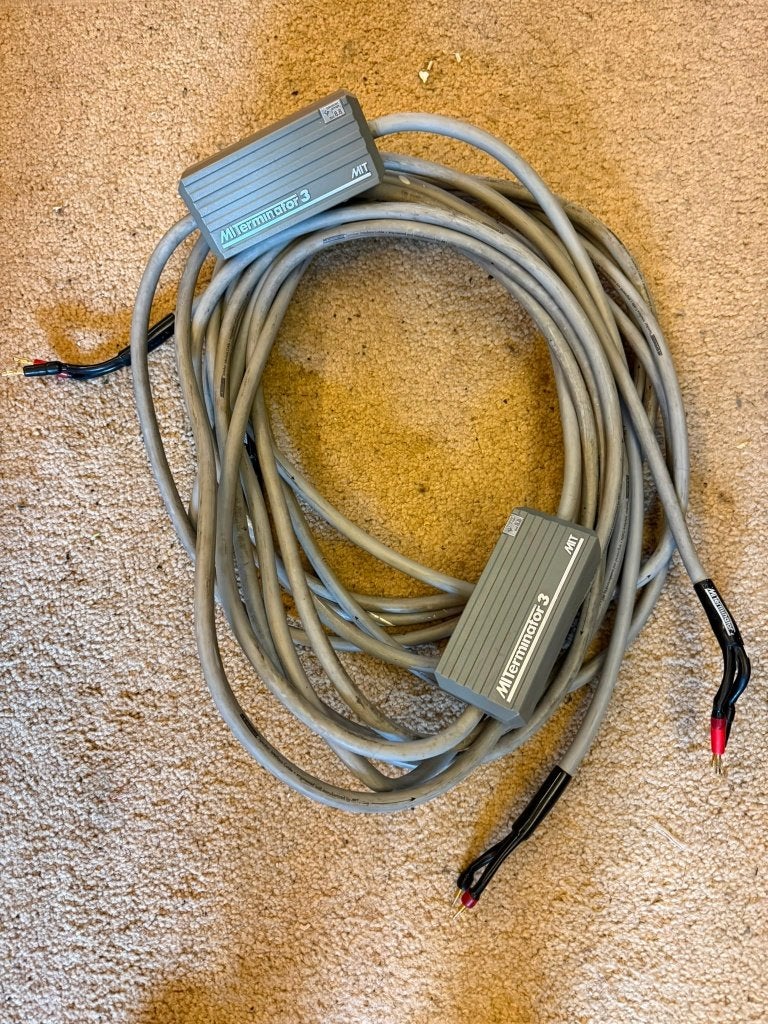 2 x 7m MIT Terminator 3 LS kabels, Ophalen of Verzenden, Gebruikt, 5 tot 10 meter, Luidsprekerkabel