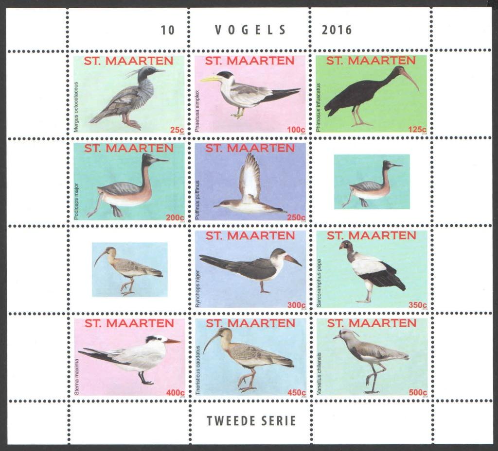 St Maarten 398/407 postfris Vogels 2016, Ophalen of Verzenden, Postfris