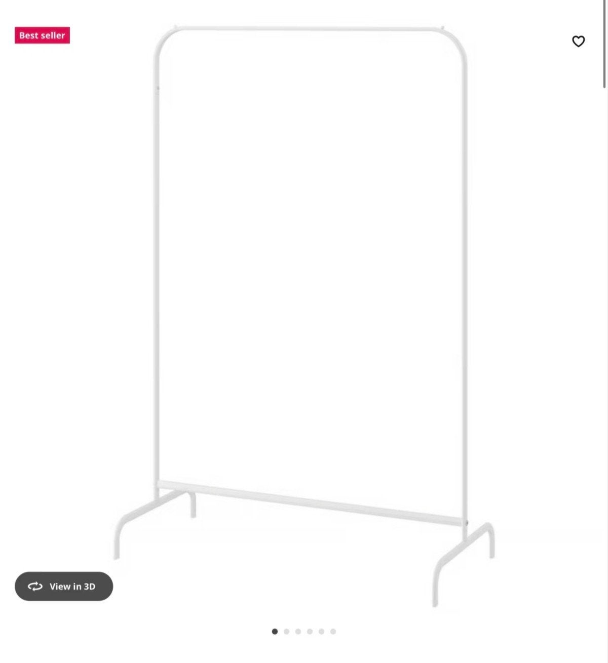 IKEA Kledingrek Wit - 99x152cm, Ophalen, Gebruikt