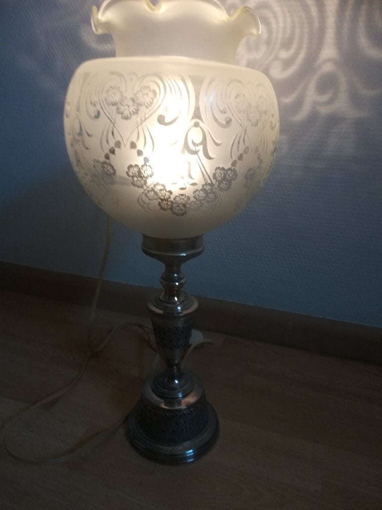 oude schemerlamp, Ophalen of Verzenden, Gebruikt, Schemerlamp