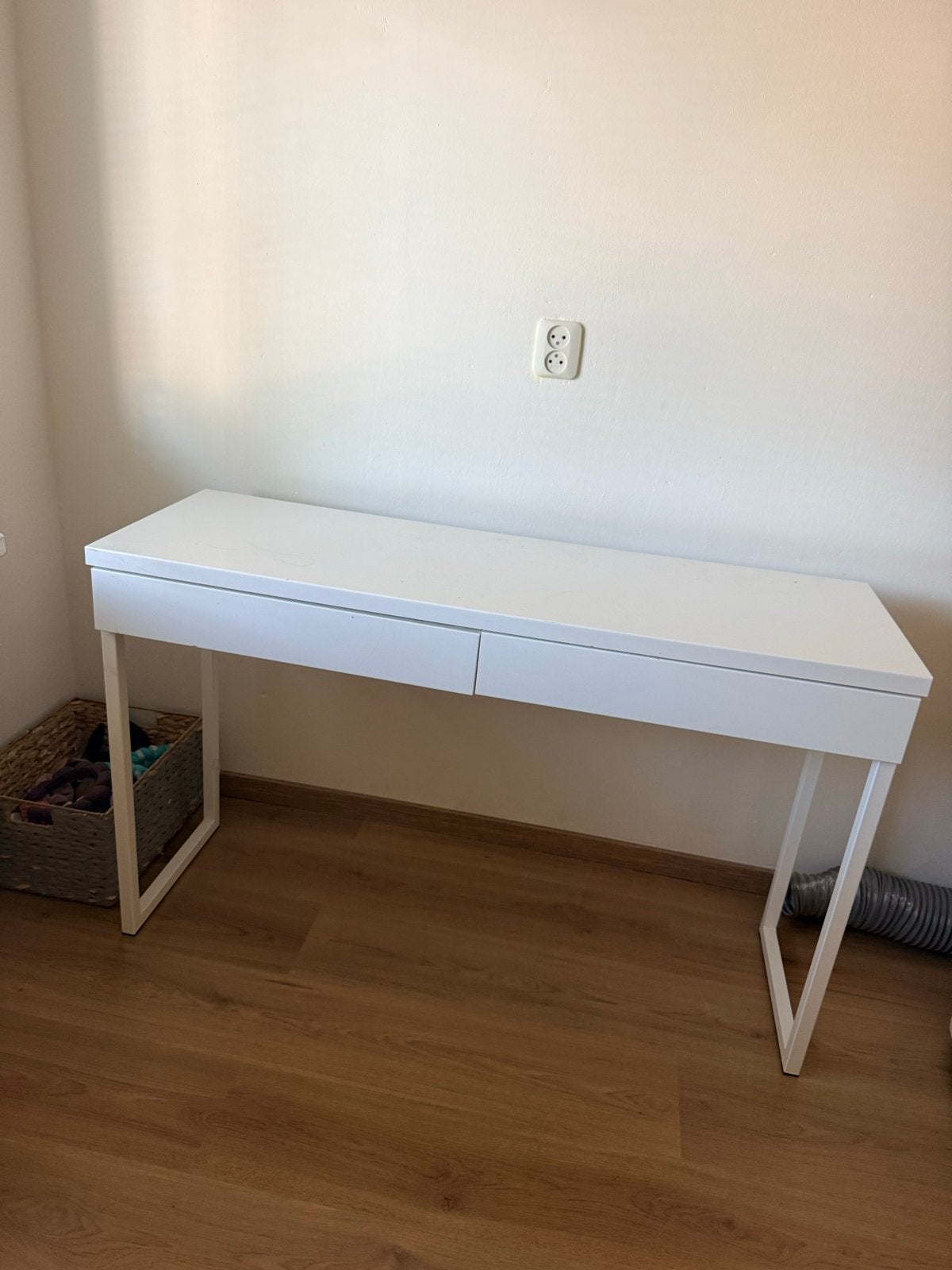 Kaptafel wit hoogglans, Huis en Inrichting, Met lades, Spaanplaat of MDF, Ophalen of Verzenden, Zo goed als nieuw