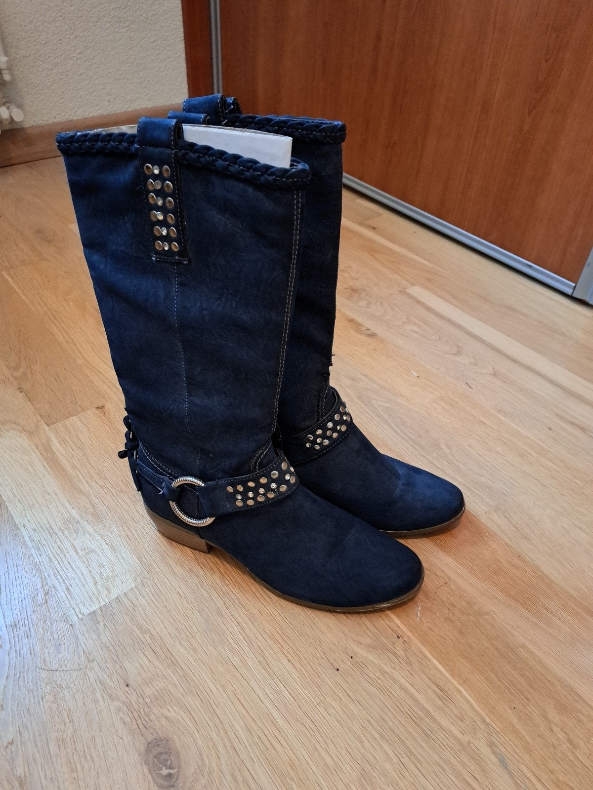 LAARZEN MAAT 37 KLEUR BLAUW ZGAN, Ophalen of Verzenden, Zo goed als nieuw, Blauw, Hoge laarzen