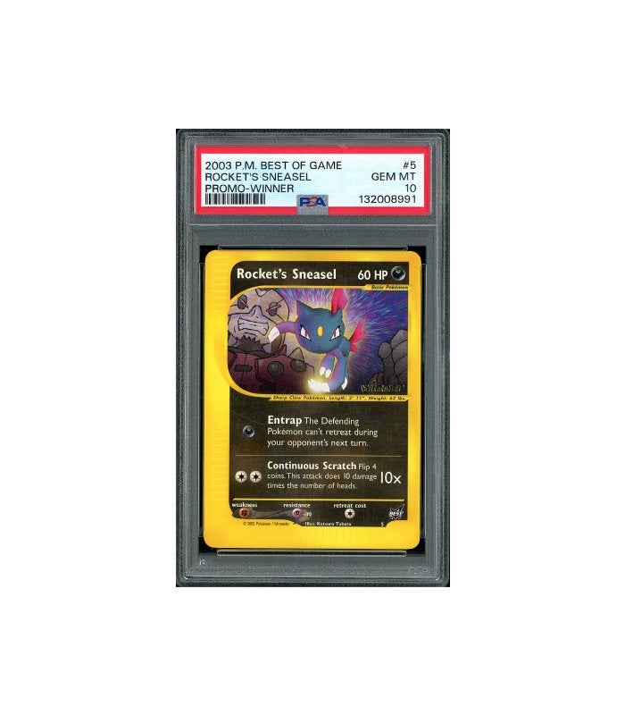 Pokemon Sneasel e-Series 2003 Best of Game Winner #5 PSA 10, Ophalen of Verzenden, Zo goed als nieuw, Losse kaart, Foil