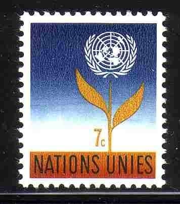 Verenigde Naties New York 1961 102 VN Embleem 7c, Postfris, Ophalen of Verzenden, Postfris, Noord-Amerika