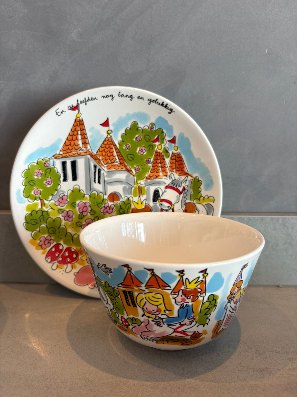 3 setjes Efteling Blond Amsterdam + 1 kom los, Ophalen, Zo goed als nieuw, Aardewerk, Kom(men)