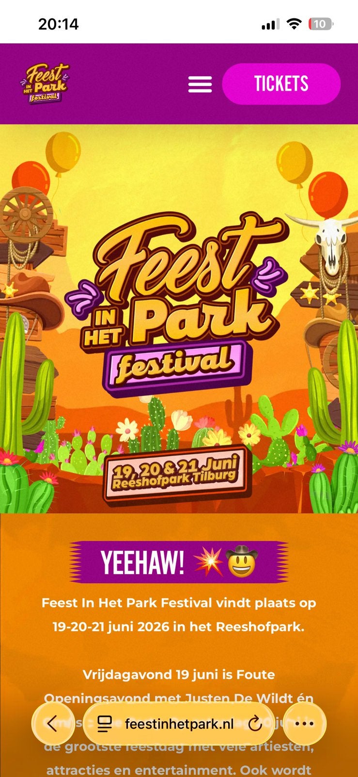 Feest in het park festival, Eén persoon