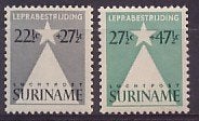Suriname Luchtpost 29/30 ongebruikt Leprazegels 1947, Ophalen of Verzenden, Postfris