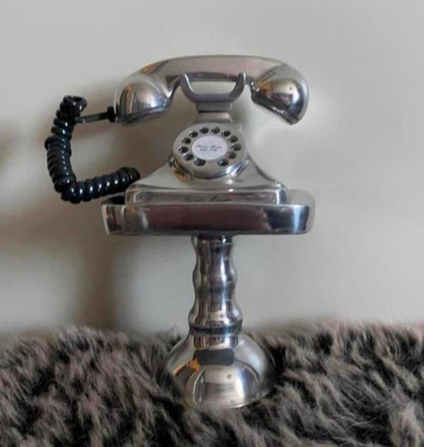 Riviera maison telefoon met standaard, Huis en Inrichting, Ophalen of Verzenden, Zo goed als nieuw, Zilver