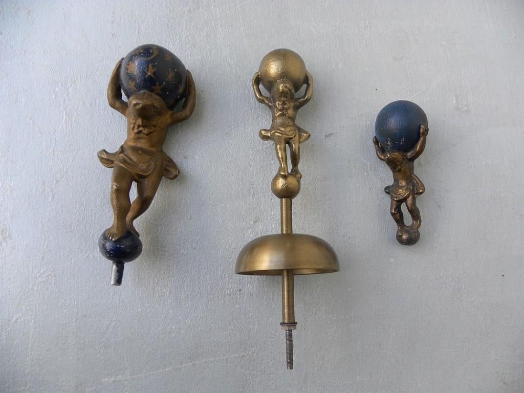 3 atlasfiguren voor klokken, Ophalen of Verzenden