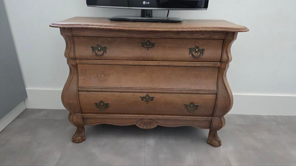 Antieke commode met 3 lades - buikkastje, Antiek en Kunst, Antiek | Woonaccessoires, Ophalen